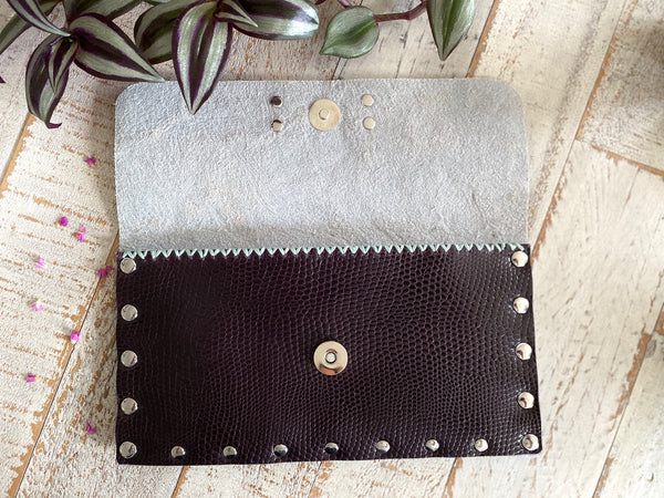 Embossed Two Tone Clutch