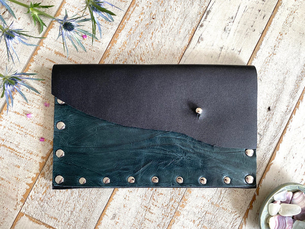 Textured Two Tone Clutch
