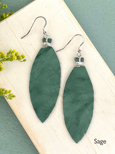 Large Feather Earrings