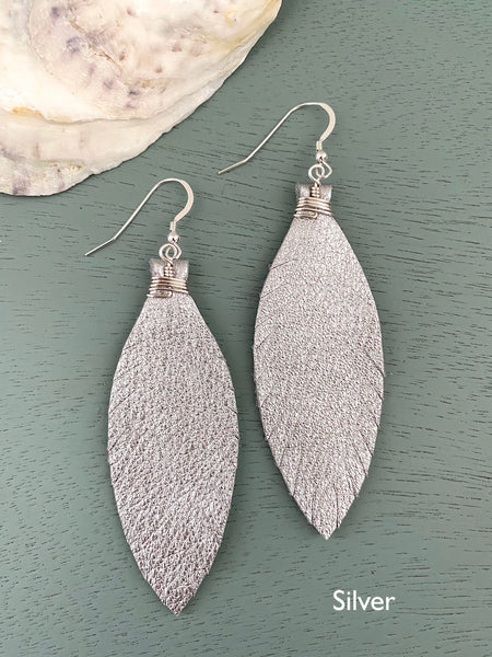 Large Feather Earrings